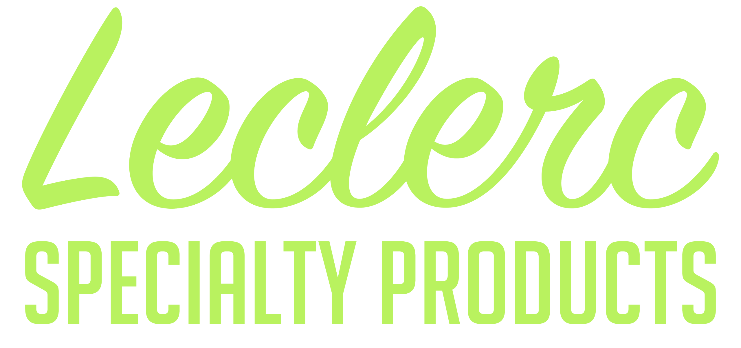 Leclerc Specialty Products logo in light green